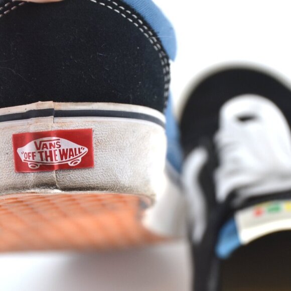 VANS X Kids of Immigrants Old Skool Lo Sneakers Suede Canvas Navy Blue Men's 10 - Picture 11 of 12